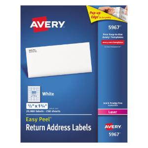 Mailing Labels, White, Avery