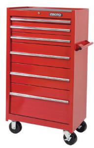 Proto® 440SS Tool Cabinets, 7 Drawers, Red, Stanley® Products