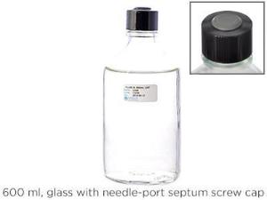 Fluid A glass bottle with needle port septum screw cap