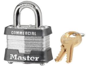 No. 3 Laminated Steel Pin Tumbler Padlocks, Master Lock