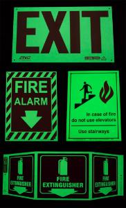 ZING Green Safety Eco Safety Sign, Fire Extinguisher Inside w/Arrow