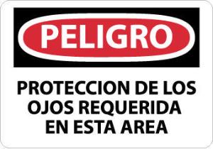 Spanish and Bilingual Personal Protection (PPE) Danger Signs, National Marker