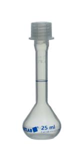 Volumetric flask, PP, screw cap, PP, class B, 25 ml,  pack 2