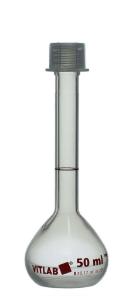 Volumetric flask, PMP, with screw cap, class B, 50 ml,  pack 2