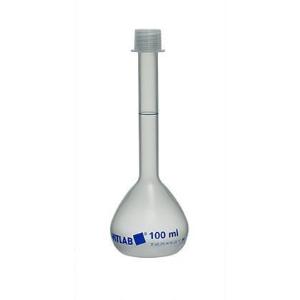 Volumetric flask, PP, screw cap, PP, class B, 100 ml,  pack 2
