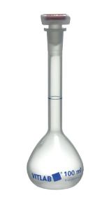 Volumetric flask with NS stopper, PP, class B, 100 ml,  pack 2
