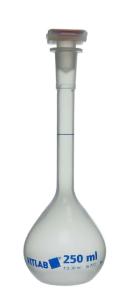 Volumetric flask with NS stopper, PP, class B, 250 ml,  pack 2