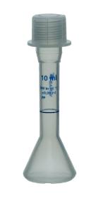 Volumetric flask, PP, screw cap, PP, class B, 10 ml,  pack 2