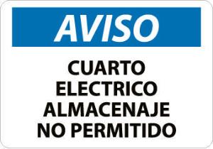 Voltage and Electrical Aviso Signs, National Marker