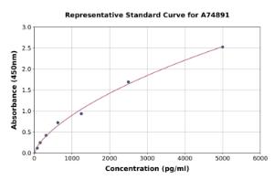 Representative standard curve for Human MMP10 ELISA kit (A74891)