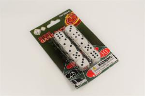 Dice white with black dots pk10