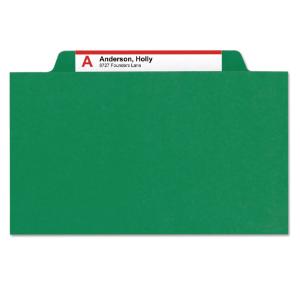 Smead® Six-Section Colored Pressboard Top Tab Classification Folders with SafeSHIELD™ Coated Fastener