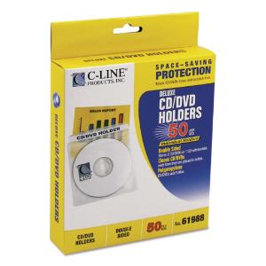 C-Line® Deluxe Individual CD/DVD Holders, Essendant