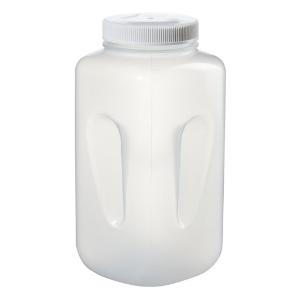 Square wide-mouth large PPCO bottle with closure: autoclavable