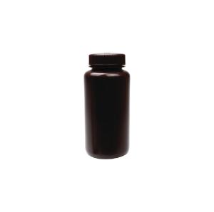 Reagent bottles, wide mouth, HDPE, amber, 500 ml