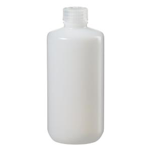 Narrow-mouth HDPE lab quality bottles with closure