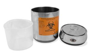 Benchtop biohazard disposal can