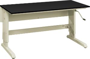 Table cleg 30x72 hnd crnk, blk laminate