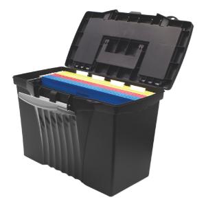 File, portable, box, black
