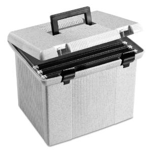 Portafile file box, letter, plastic, granite