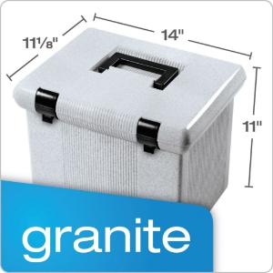 Portafile file box, letter, plastic, granite