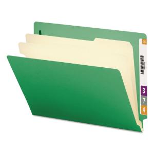 Smead® Colored End Tab Classification Folders with Dividers