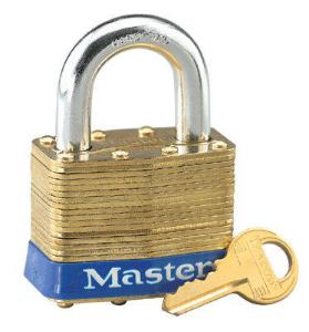 No. 4 Laminated Brass Pin Tumbler Padlocks, Master Lock