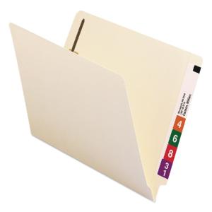 Smead® Manila Reinforced End Tab Folders with Fasteners and Antimicrobial Product Protection