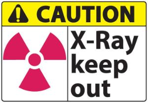 ZING Green Safety Eco Safety Sign CAUTION X-Ray Keep Out