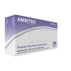 AMBITEX® Vinyl Powder-Free Exam Gloves, V200 Series, Cardinal Health®