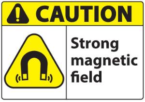 ZING Green Safety Eco Safety Sign CAUTION Strong Magnetic Field