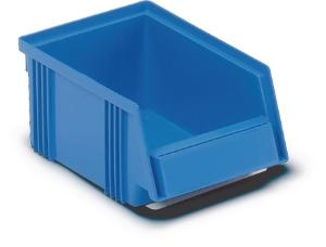 Case of stacking bins, blue
