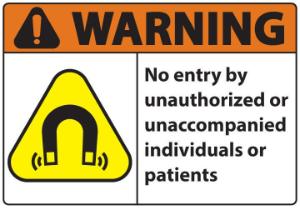 ZING Green Safety Eco Safety Sign WARNING No Entry By Unauthorized Or Unaccompanied Individuals Or Patients