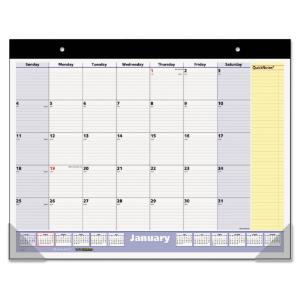 AT-A-GLANCE® QuickNotes® Monthly Desk Pad/Wall Calendar, Essendant