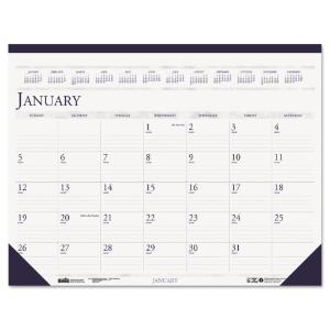 House of Doolittle™ Two-Color Dated Monthly Desk Pad Calendar, Essendant