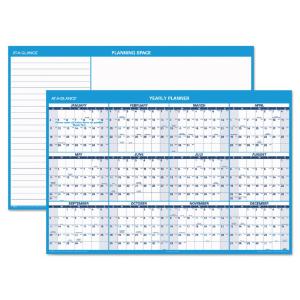 AT-A-GLANCE® Reversible/Erasable Dated Yearly Wall Planner in Horizontal Quarterly Format, Essendant