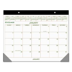 AT-A-GLANCE® Two-Color Monthly Desk Pad/Wall Calendar, Essendant