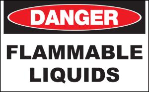 ZING Green Safety Eco Safety Sign DANGER Flammable Liquids