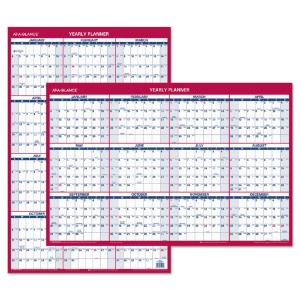 AT-A-GLANCE® Reversible/Erasable Vertical/Horizontal Yearly Wall Calendar, Essendant