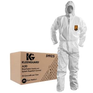KleenGuard™ A50 breathable splash and particle protection coveralls - hooded