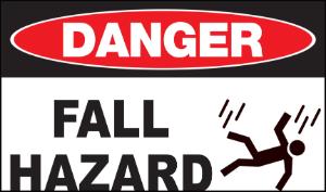 ZING Green Safety Eco Safety Sign DANGER Fall Hazard