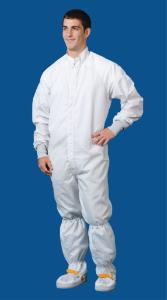 Cleanroom Coverall, ESD Grid, White Knight