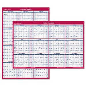 AT-A-GLANCE® Reversible Vertical/Horizontal Yearly Wall Calendar, Essendant