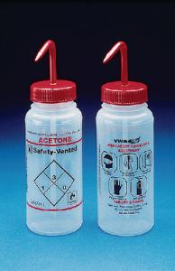 VWR® Safety-Vented™ Wide Mouth Labeled Wash Bottles, LDPE