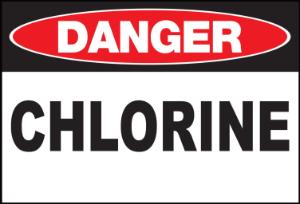 ZING Green Safety Eco Safety Sign DANGER Chlorine