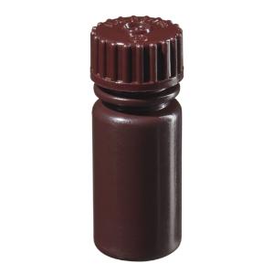Narrow-mouth amber HDPE lab quality bottle