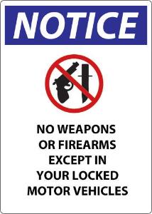 ZING Green Safety Concealed Carry Sign, Wisconsin