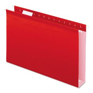 Folder, legal, red, 25/box