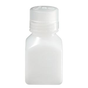 Square narrow-mouth HDPE bottles with closure