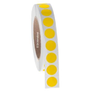 Repositional paper labels, yellow